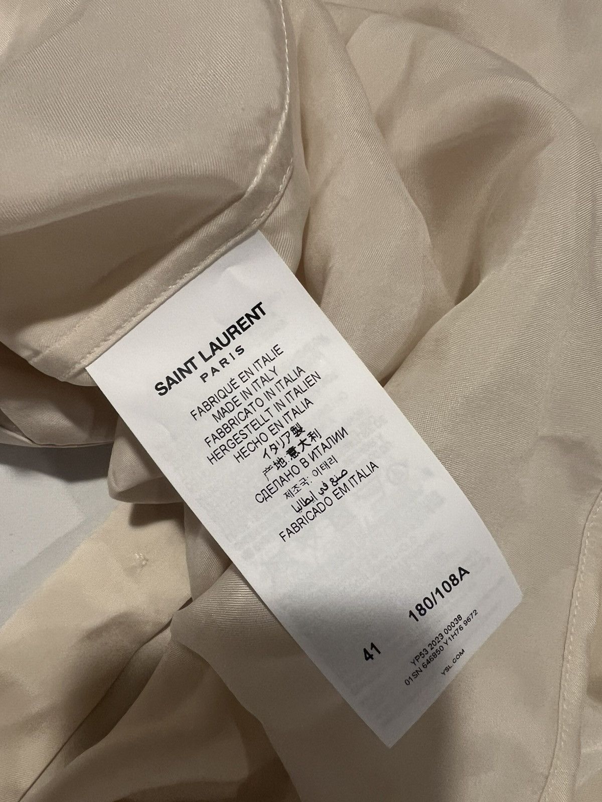 Saint Laurent Paris Saint Laurent twill shirt. 41/16. $990 Size US L / EU 52-54 / 3 - 3 Thumbnail