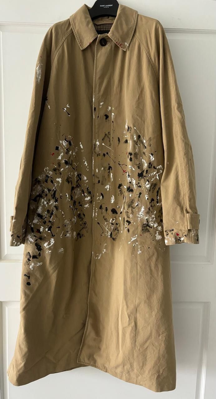 Balenciaga 🔥1 OUT OF 1 🔥Splatter Artistic Car Coat Jacket Size US S / EU 44-46 / 1 - 1 Thumbnail