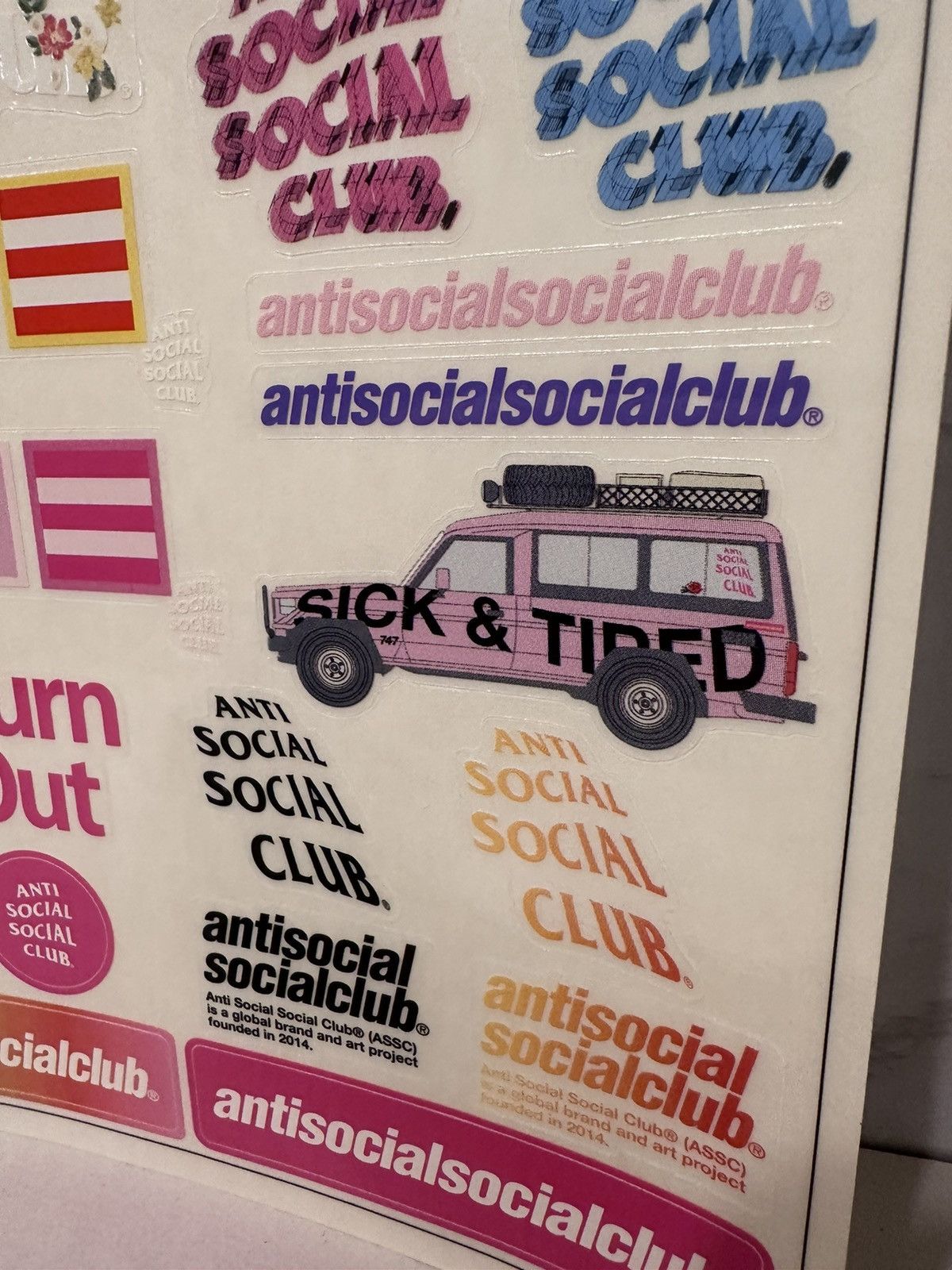 Anti Social Social Club Anti Social Social Club Sticker Sheet 2022 Size ONE SIZE - 4 Thumbnail