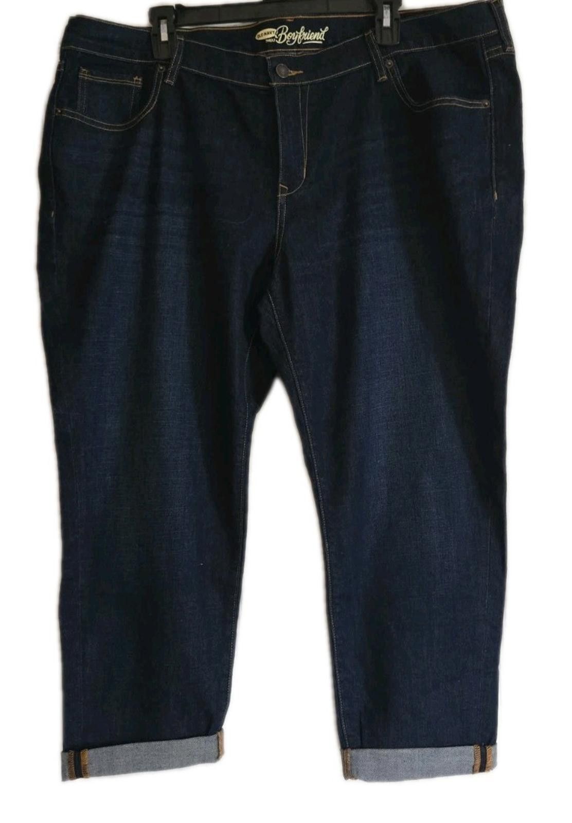 Old Navy Old Navy The Boyfriend Blue Jeans 18 Cropped Capri Length D Size 40" / US 18 - 1 Thumbnail
