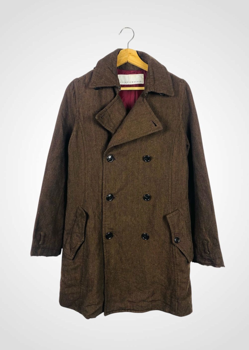 Issey Miyake Sunao Kuwahara Double Breasted Wool Jacket Size S / US 4 / IT 40 - 1 Thumbnail