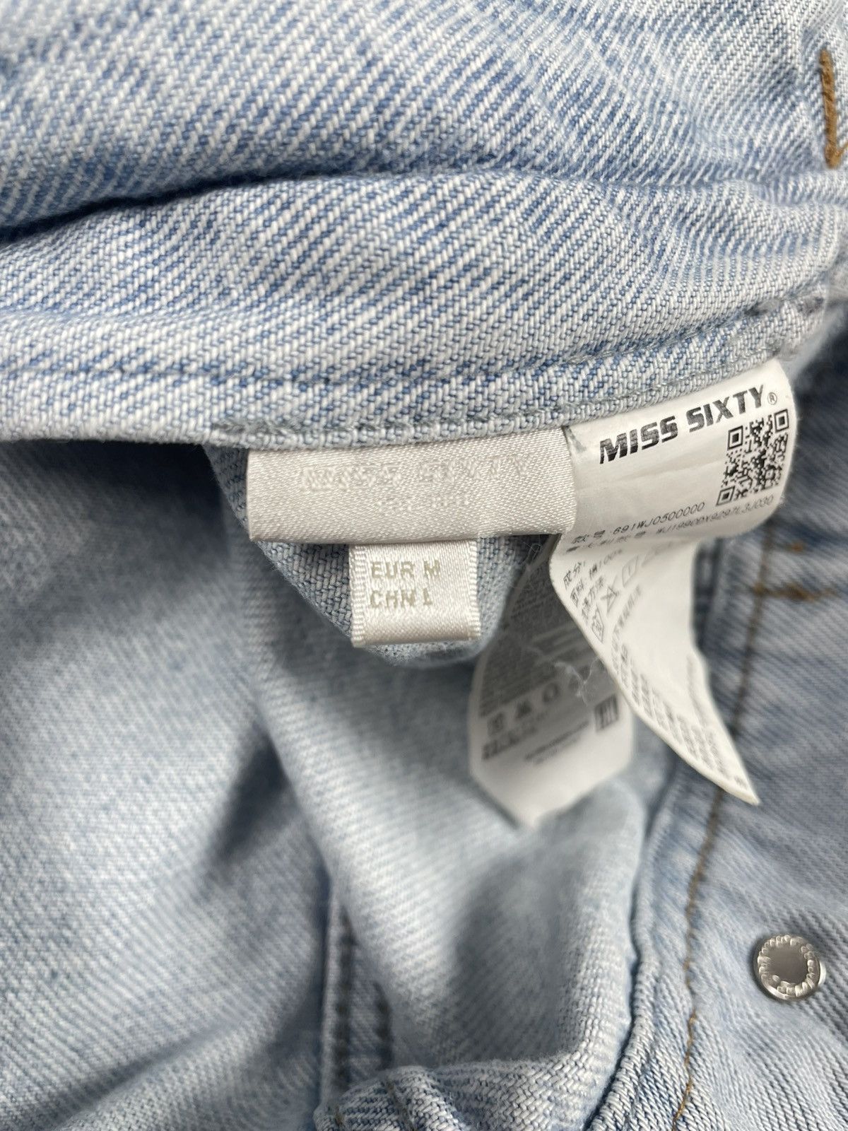 Miss Sixty Miss Sixty M Cropped Denim Jacket Blue Spring Classic egv Size M / US 6-8 / IT 42-44 - 5 Thumbnail