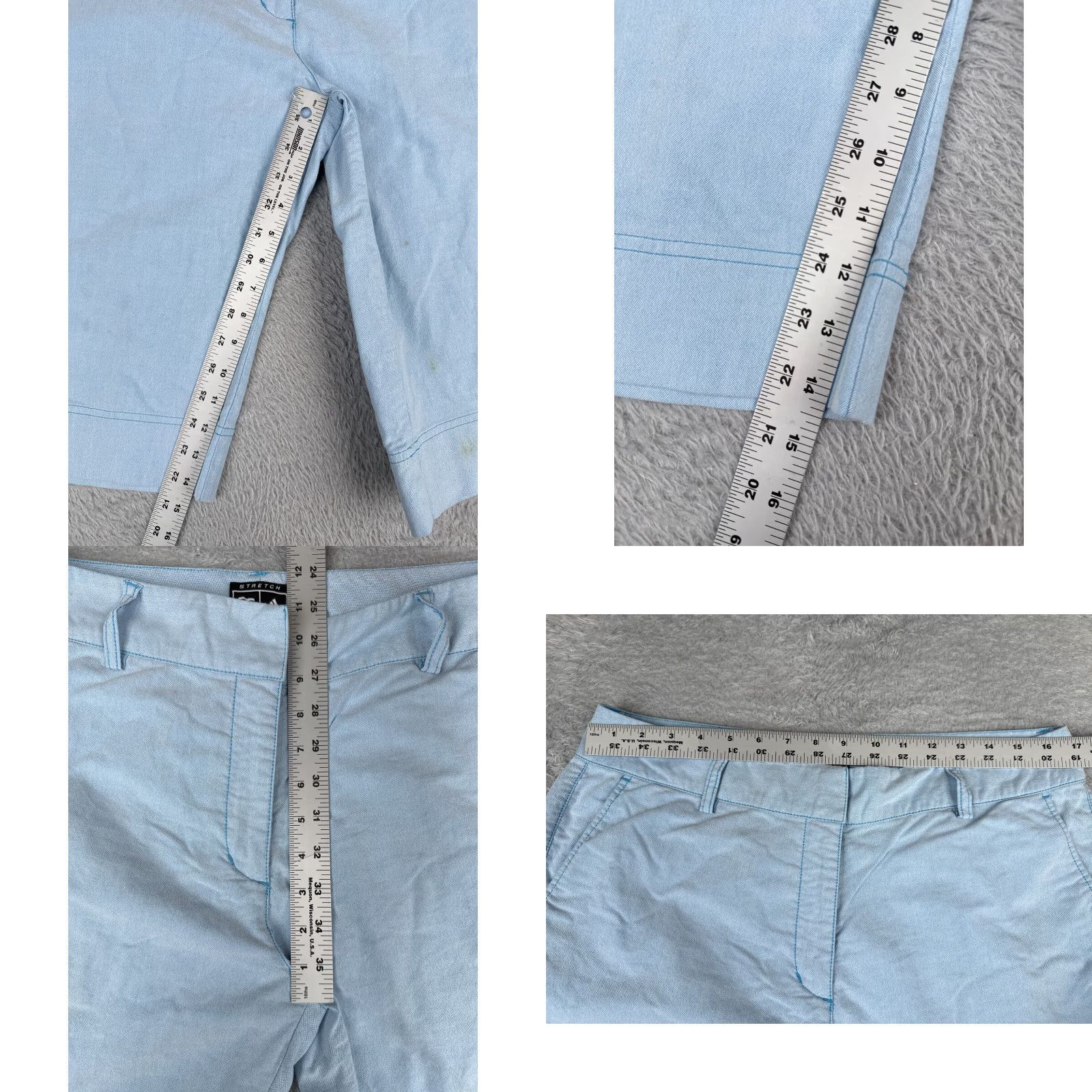 Adidas Adidas Shorts Womens 10 Blue Cotton Polyester Blend Casual Activewear Golf Hiking Size 32" / US 10 / IT 46 - 8 Thumbnail