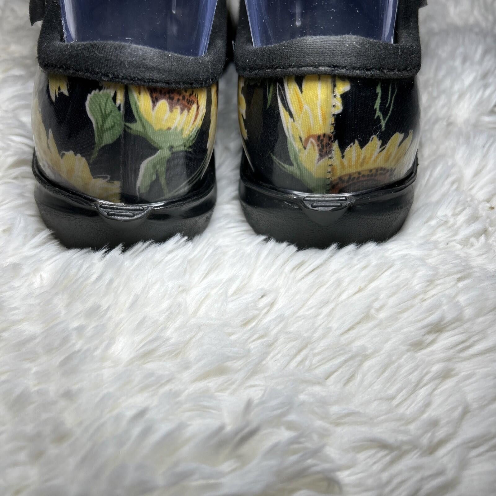 Louisville Slugger SLOGGERS Women’s Size 8 Waterproof Black Sunflowers Made USA Size ONE SIZE - 3 Thumbnail