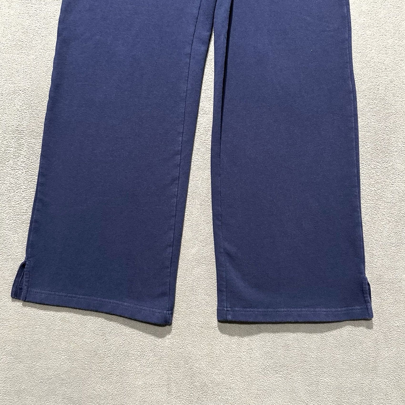 Ralph Lauren Ralph Lauren Sweatpants Womens Medium Navy Blue Wide-Leg Fleece Logo Lounge EUC Size 32" / US 10 / IT 46 - 5 Thumbnail