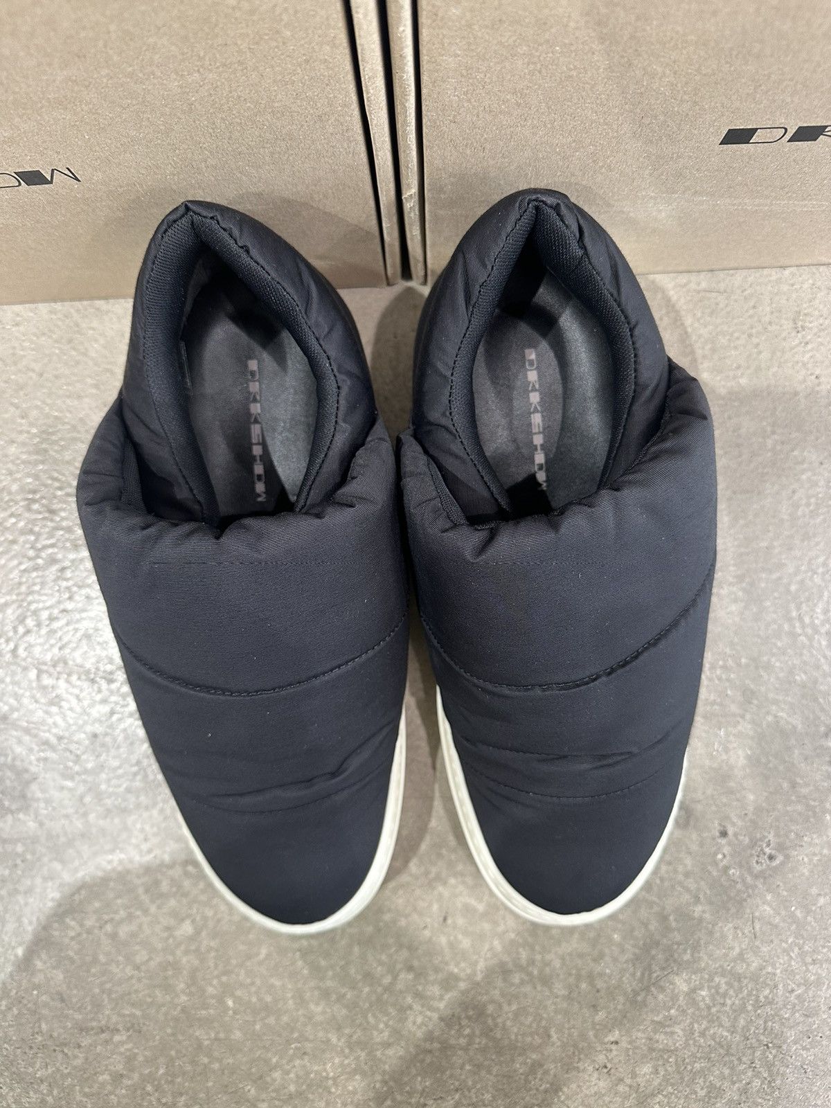 Rick Owens Drkshdw RICK OWENS - DRKSHDW Imbottite Puffer Sneaker Black Milk Size US 8 / EU 41 - 4 Thumbnail