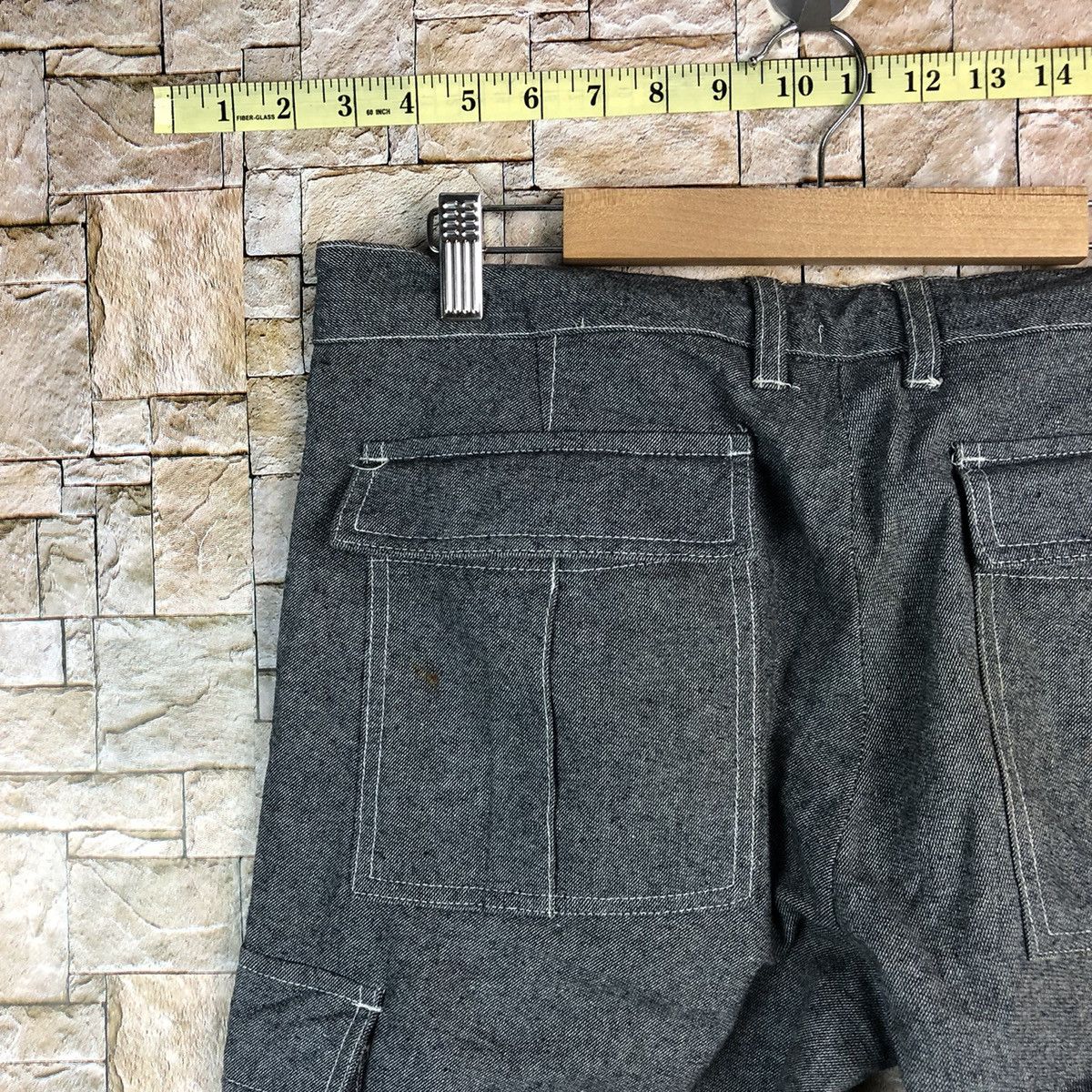 Japanese Brand Ikka Grey Cargo utility tactical Multipocket Pants #A840 Size US 31 - 21 Thumbnail