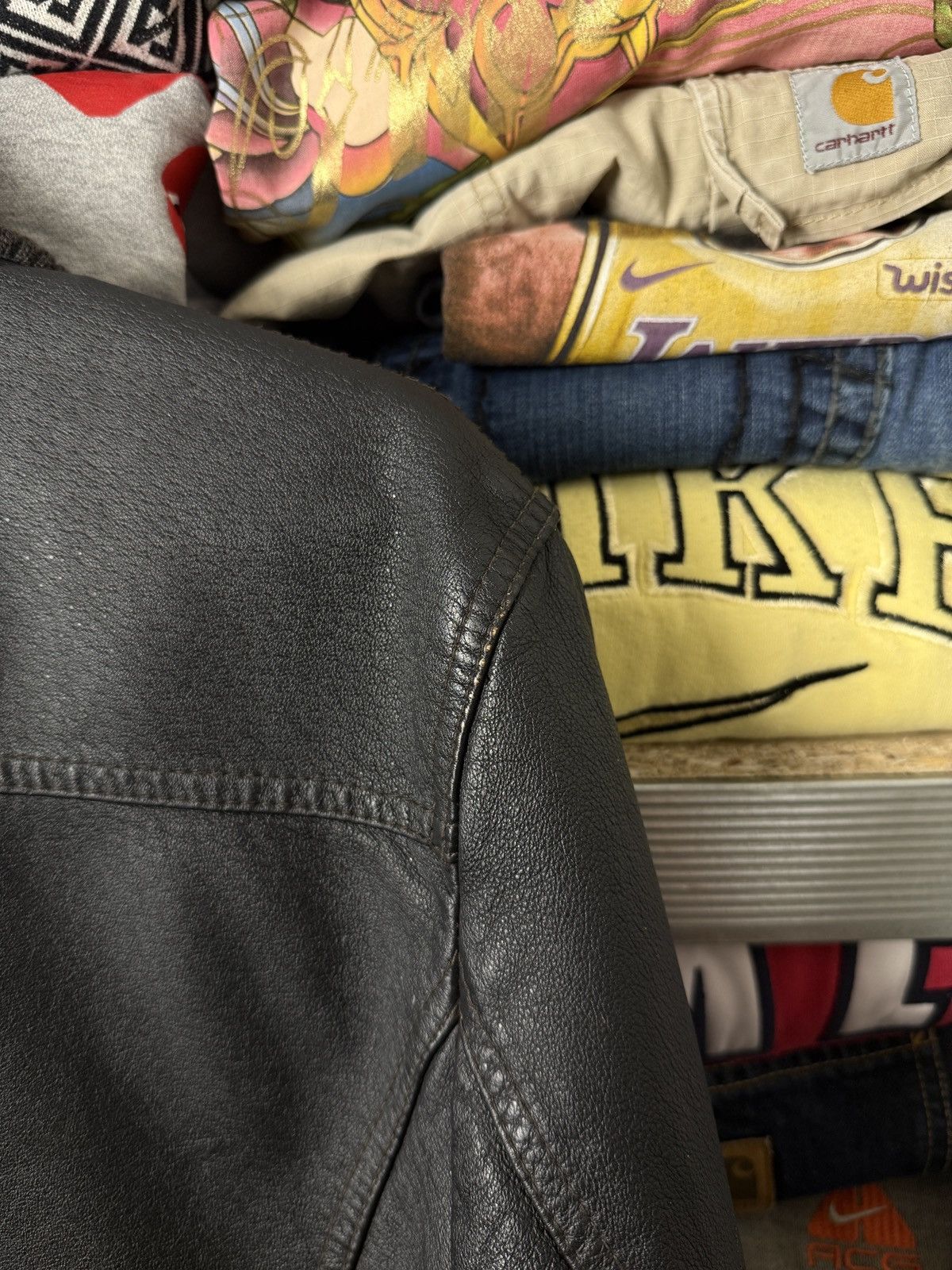 Giorgio Armani Armani Leather Jacket Multi Pocket Size 52 Size US L / EU 52-54 / 3 - 11 Thumbnail