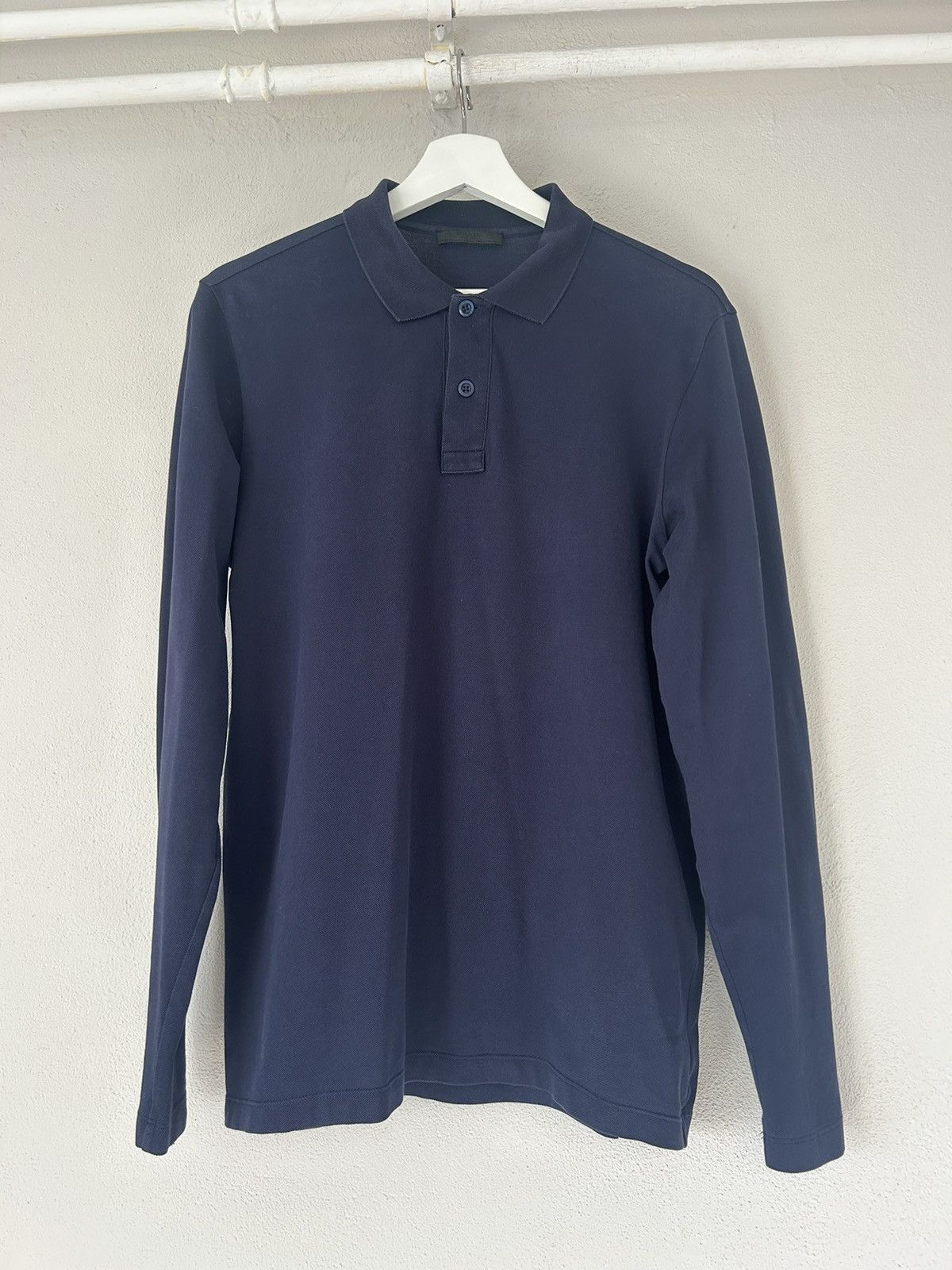 Prada Navy Longsleeve Polo Shirt Size US M / EU 48-50 / 2 - 1 Thumbnail