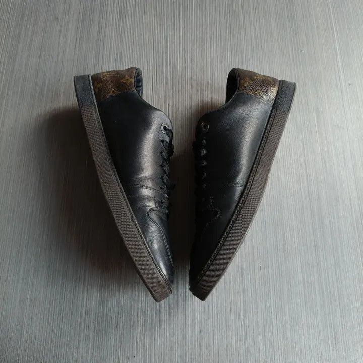 Other Louis Vuitton Black Leather Travel Sneakers -2508 Size US 9.5 / EU 42-43 - 7 Thumbnail