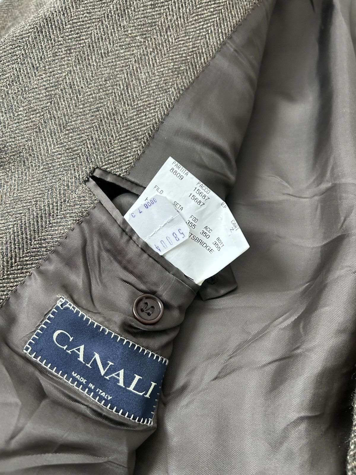 Canali Canali blazer tweed made in italy mens L Size 46L - 7 Thumbnail
