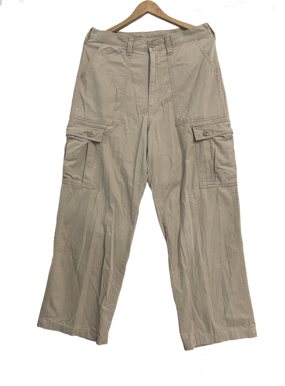 image of 20471120 x Military Vintage Schott Navy Pants W33 L42.5 Cargo Military Cargo in Brown, Men's