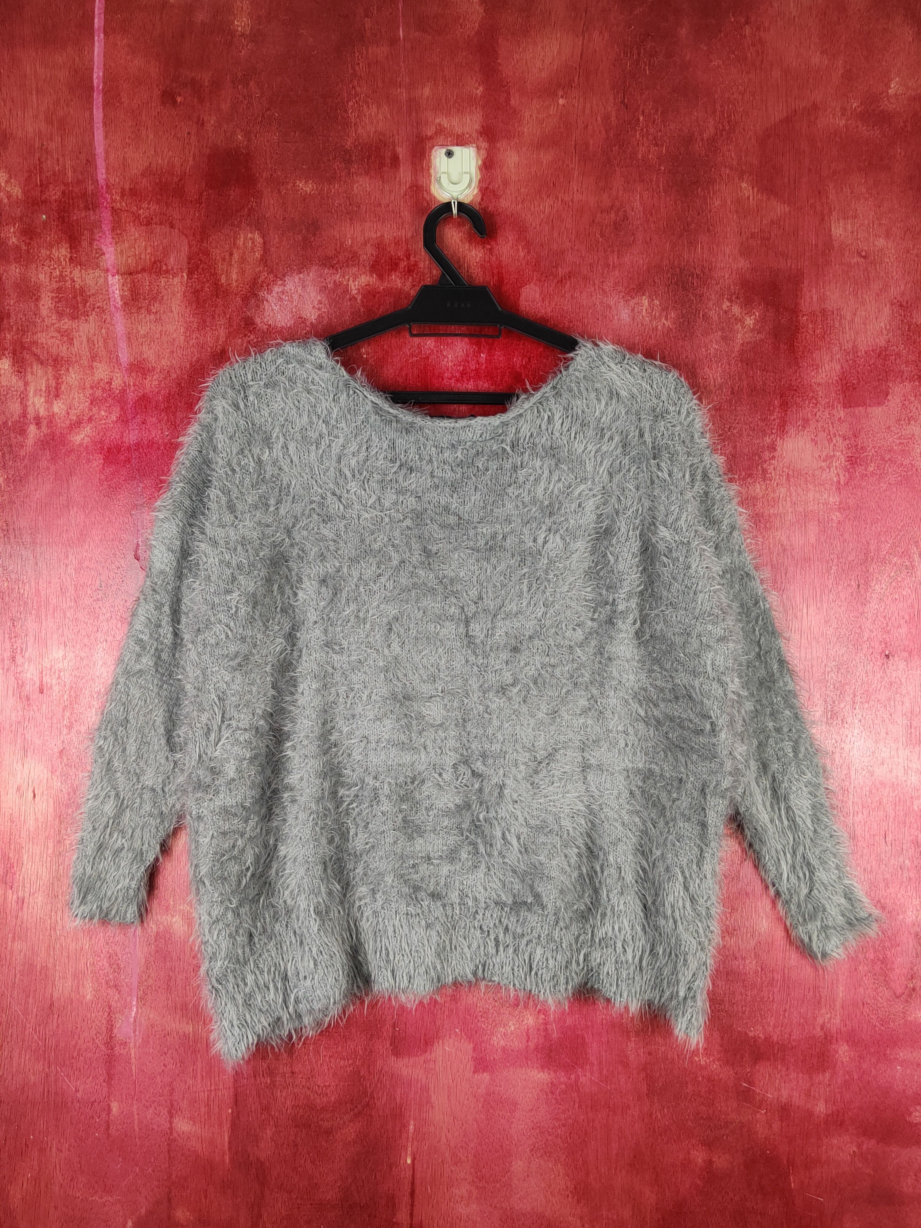 Japanese Brand CRVX star Dark Gray Shag Shaggy Fur Mohair Knitwear #S1935 Size S / US 4 / IT 40 - 7 Thumbnail