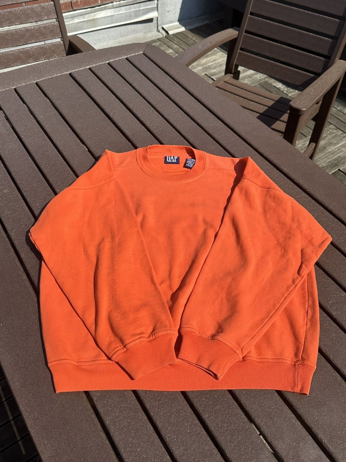 Gap Faded Orange 1980s Vintage Gap Crewneck Sweatshirt Size US M / EU 48-50 / 2 - 1 Thumbnail