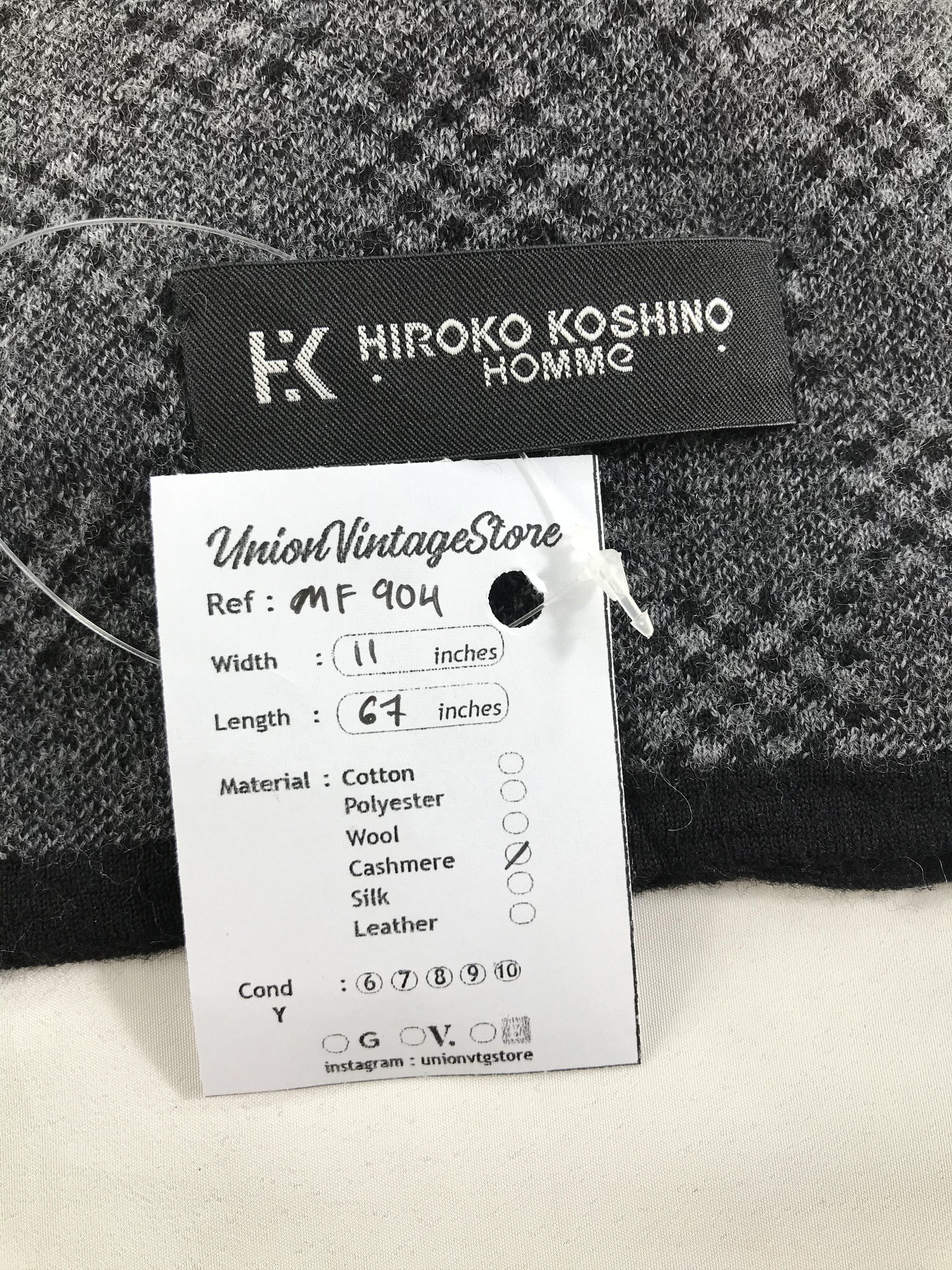 Hiroko Koshino Homme Vintage Hiroko Koshino Scarf/Muffler/Neckwear MF904 Size ONE SIZE - 4 Thumbnail