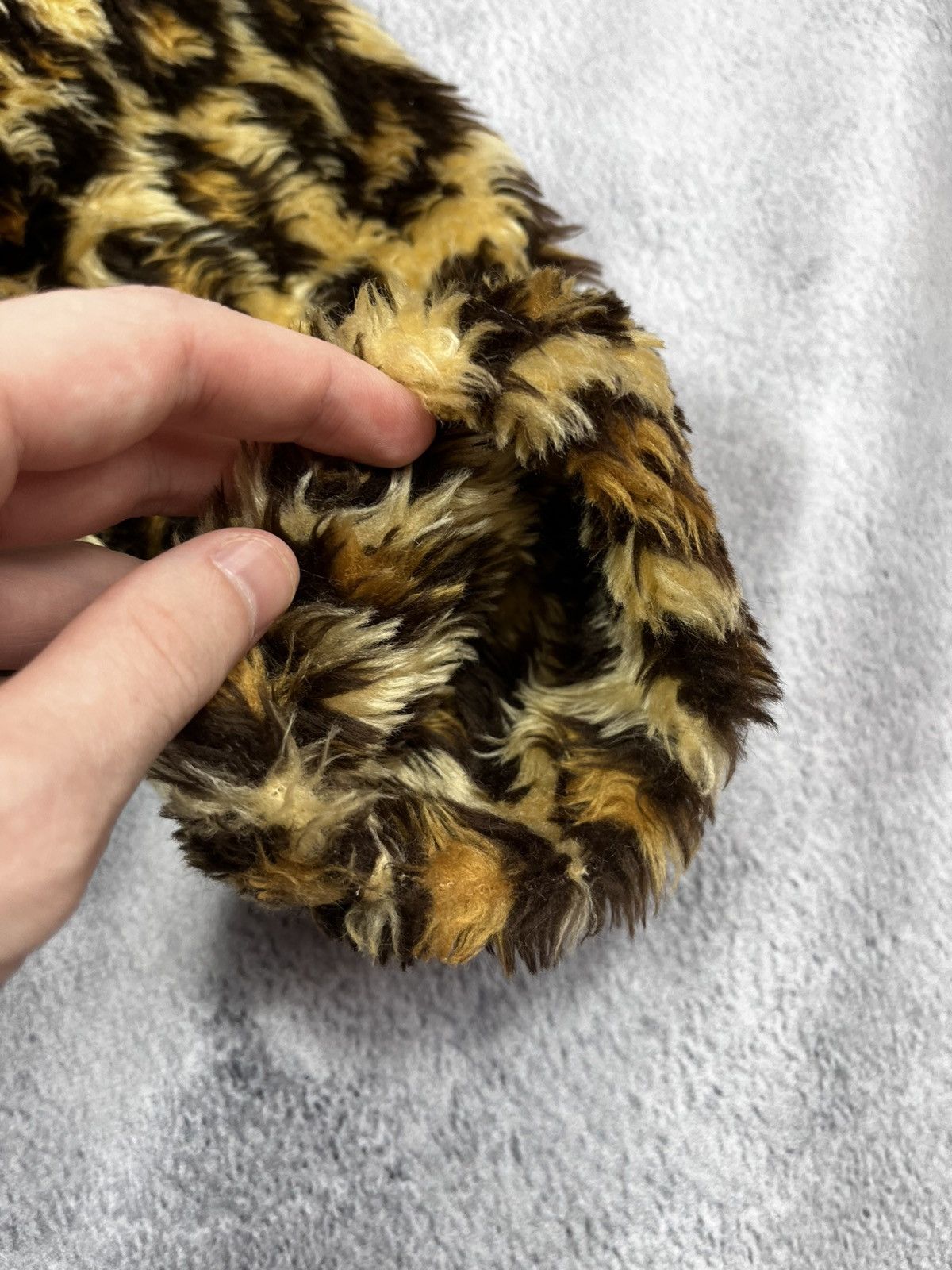20471120 × Japanese Brand × Vintage Vintage 90s leopard fur faux cropped 3/4 sleeve jacket S Size S / US 4 / IT 40 - 4 Thumbnail