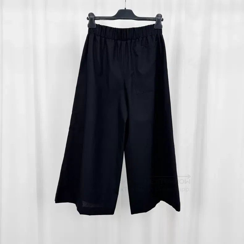 Loewe Loewe size S Black Wool Wide Leg Casual Trousers Size 24" / US 00 / IT 34 - 2 Thumbnail