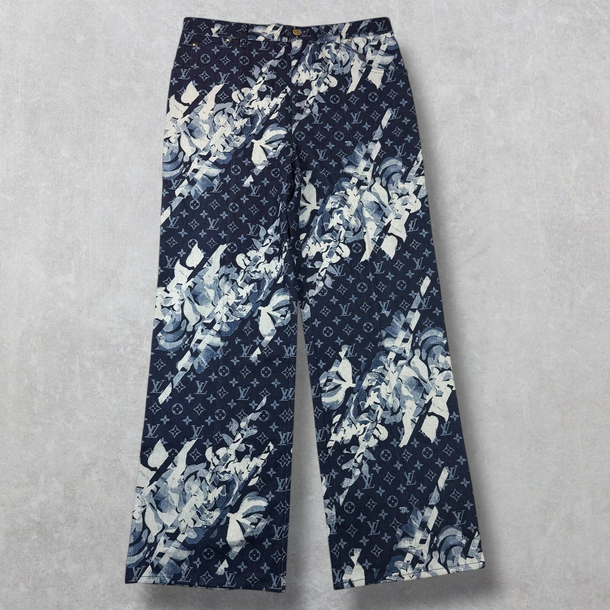 Louis Vuitton Louis Vuitton Monogram Flower Graphic Denim 34 Size US 34 / EU 50 - 2 Thumbnail