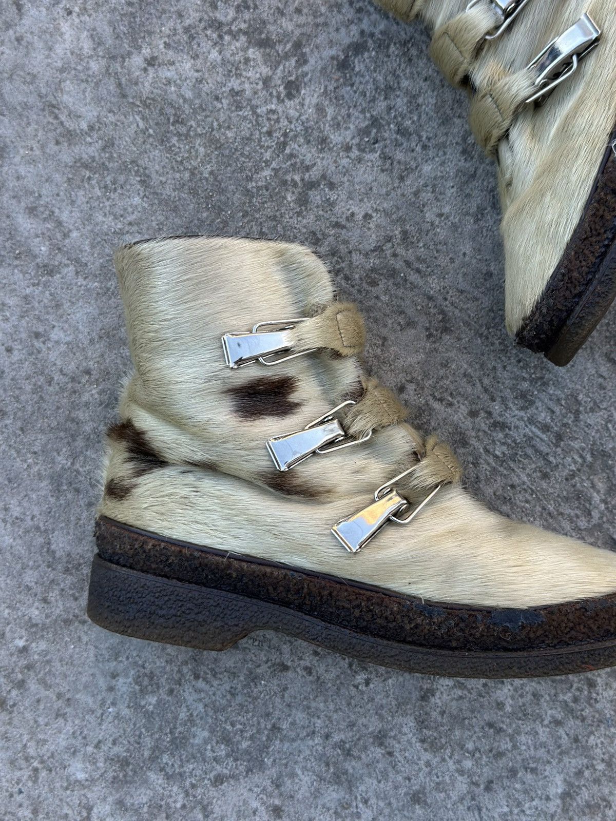 Japanese Brand Vintage Unyts Boots With Fur Custom Hand Made Size US 7 / IT 37 - 3 Thumbnail