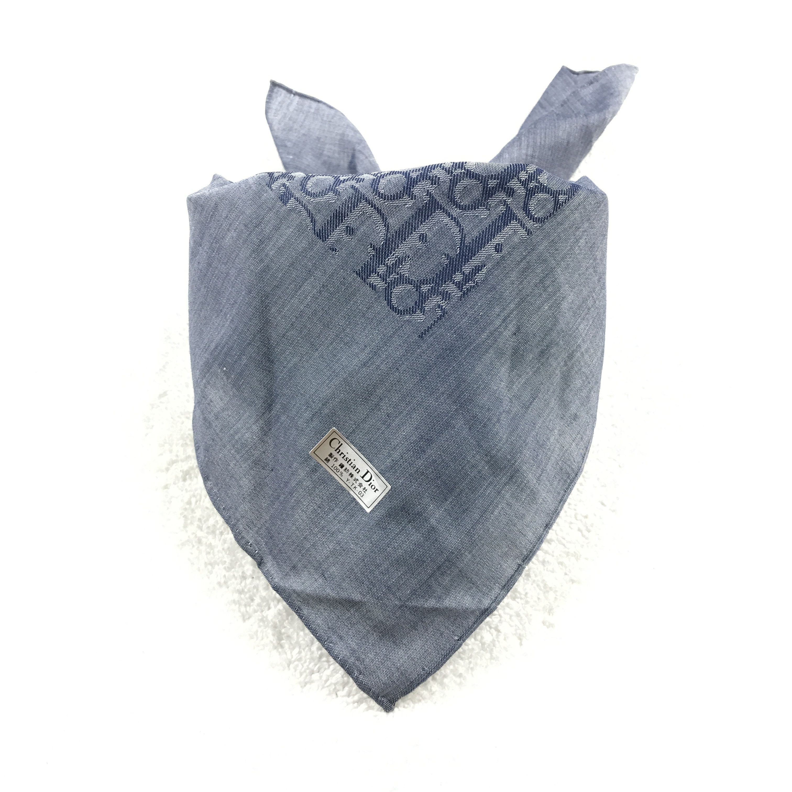 Christian Dior Monsieur × Vintage Christian Dior Monogram Bandana Neckerchief Handkerchief Size ONE SIZE - 4 Thumbnail