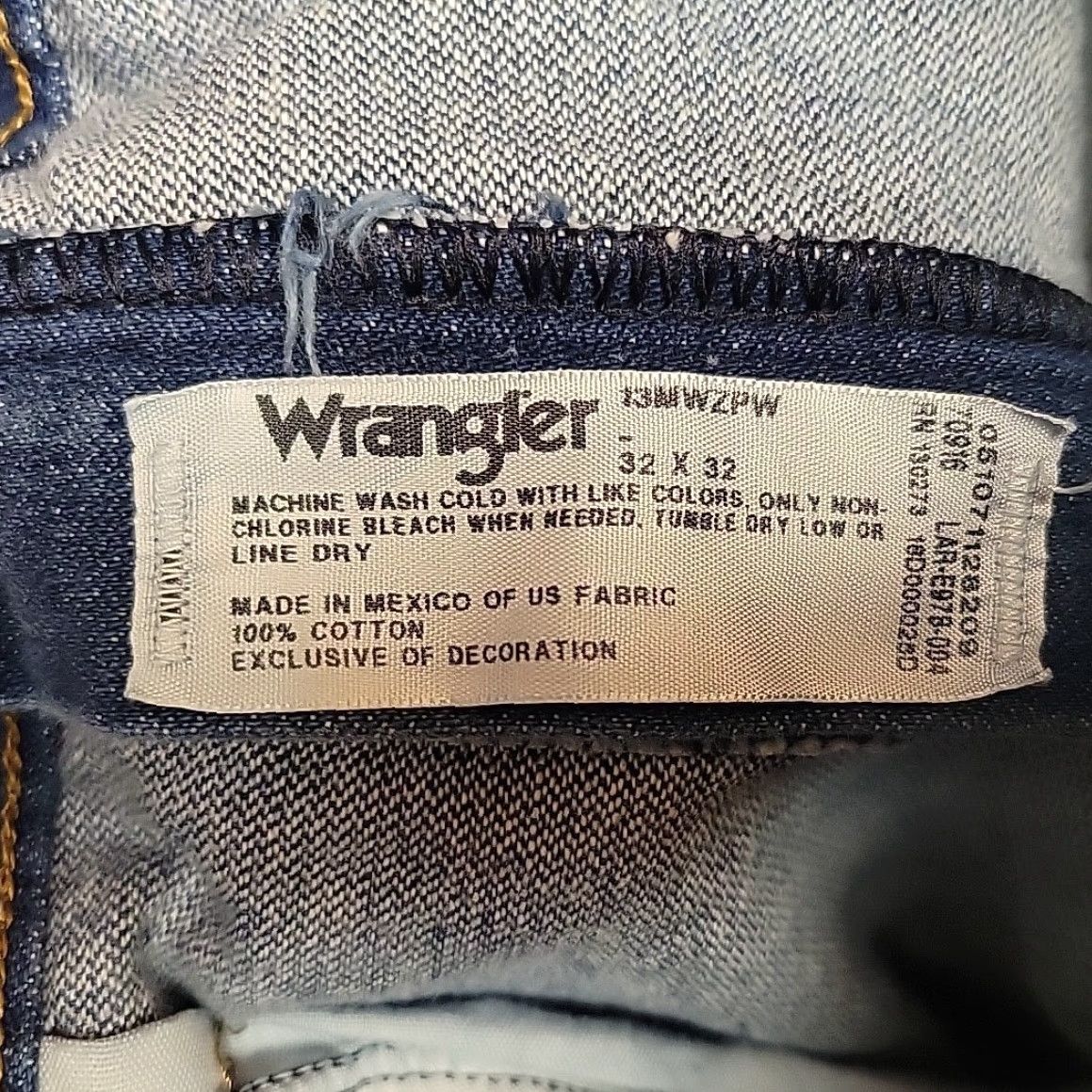 Wrangler VINTAGE Wrangler Jeans Mens 32x32 Blue Denim Cowboy Cut 100% Cotton 13MWZPW Western Size US 32 / EU 48 - 5 Thumbnail