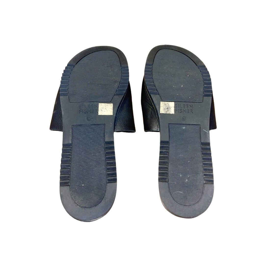 Eileen Fisher Eileen Fisher Soft Tumbled Leather Wedge Slide SZ 6 Toe slip Size US 6 / IT 36 - 3 Thumbnail