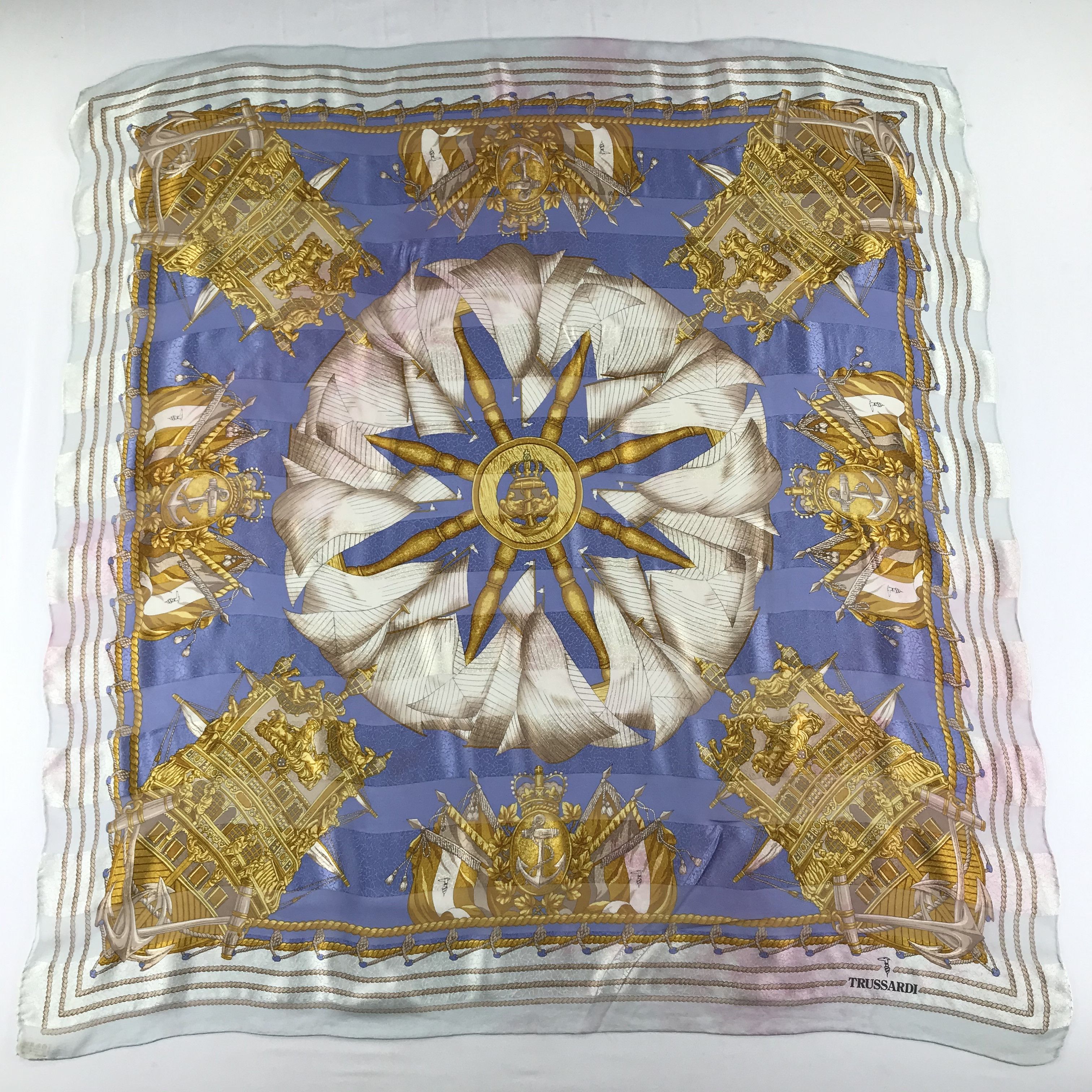 Trussardi Vintage Trussardi Silk Scarf Size ONE SIZE - 3 Thumbnail