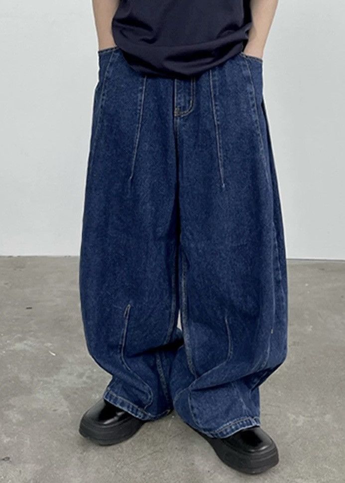 Japanese Brand × Vintage Retro punk balloon baggy loose jeans pants Size US 30 / EU 46 - 1 Thumbnail