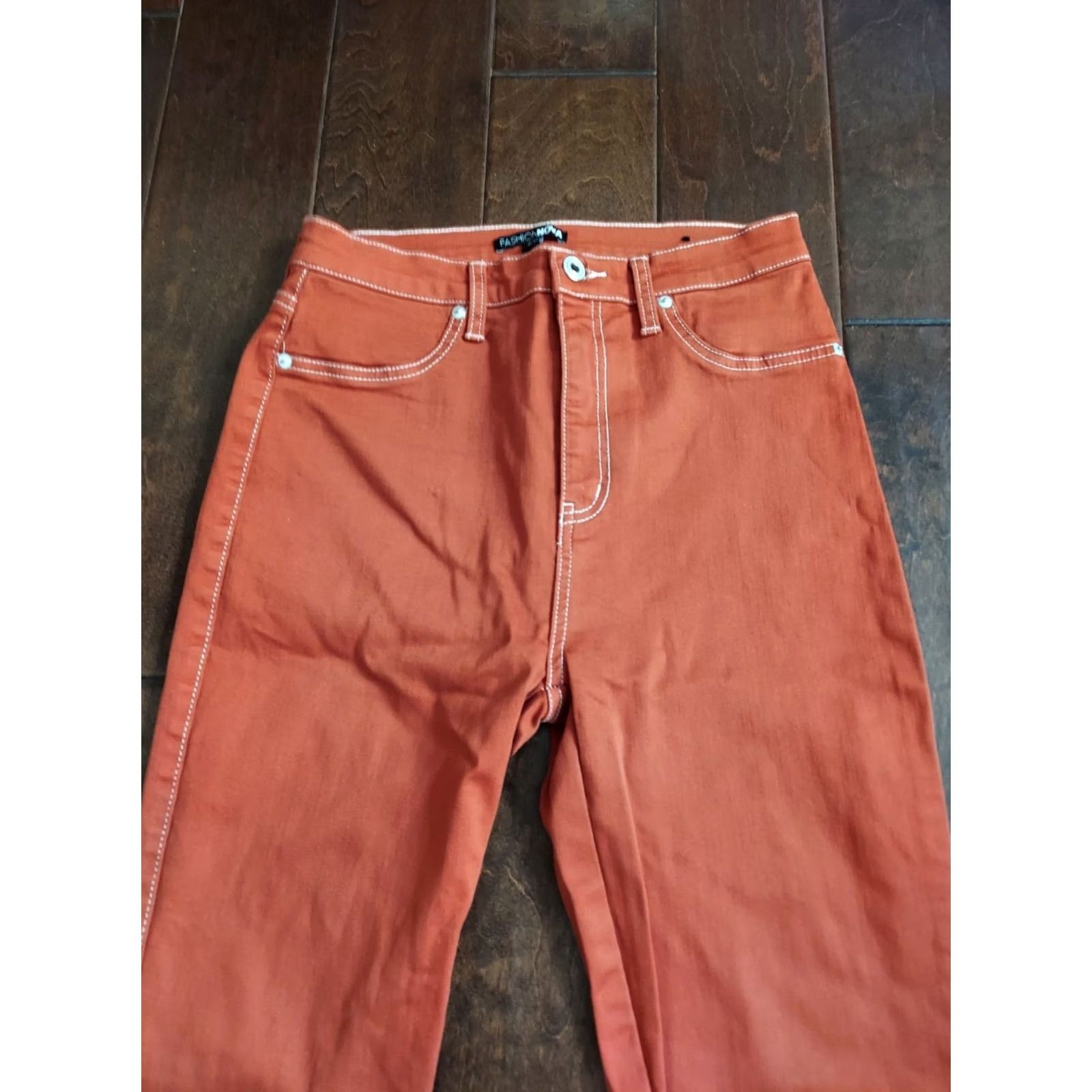 Fashion Nova Fashion Nova Women's Jeans - Skinny - Orange - Size 7/28 - High Rise - 28in Inseam - Juniors Type: Jeans Size 28" / US 6 / IT 42 - 3 Thumbnail