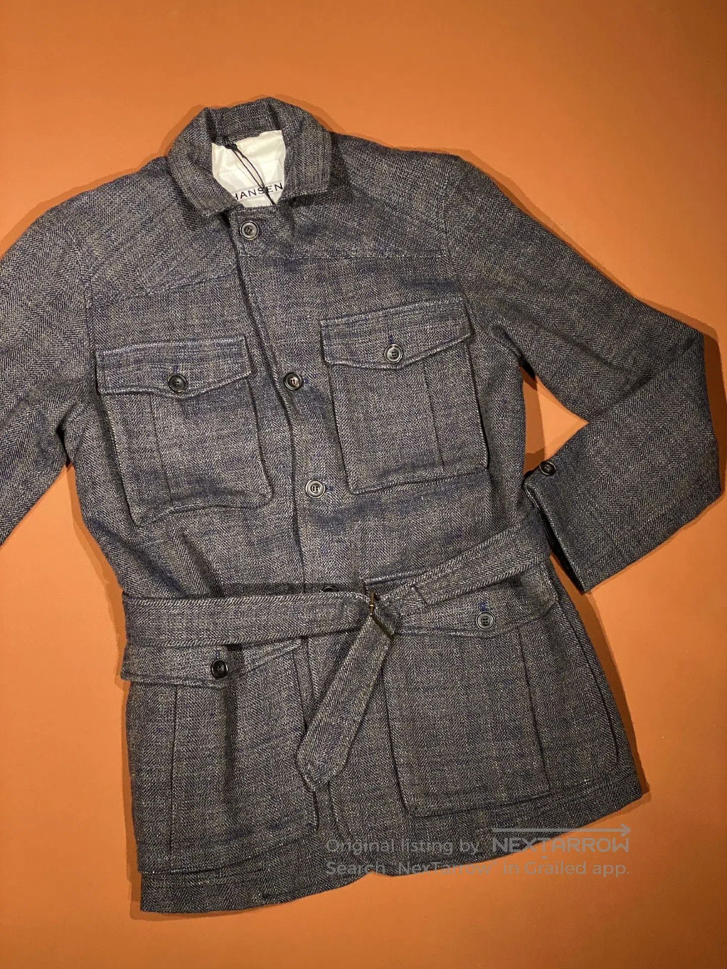 HANSEN Garments HANSEN Gray Wave Pattern Hunting Jacket. Size US M / EU 48-50 / 2 - 2 Thumbnail