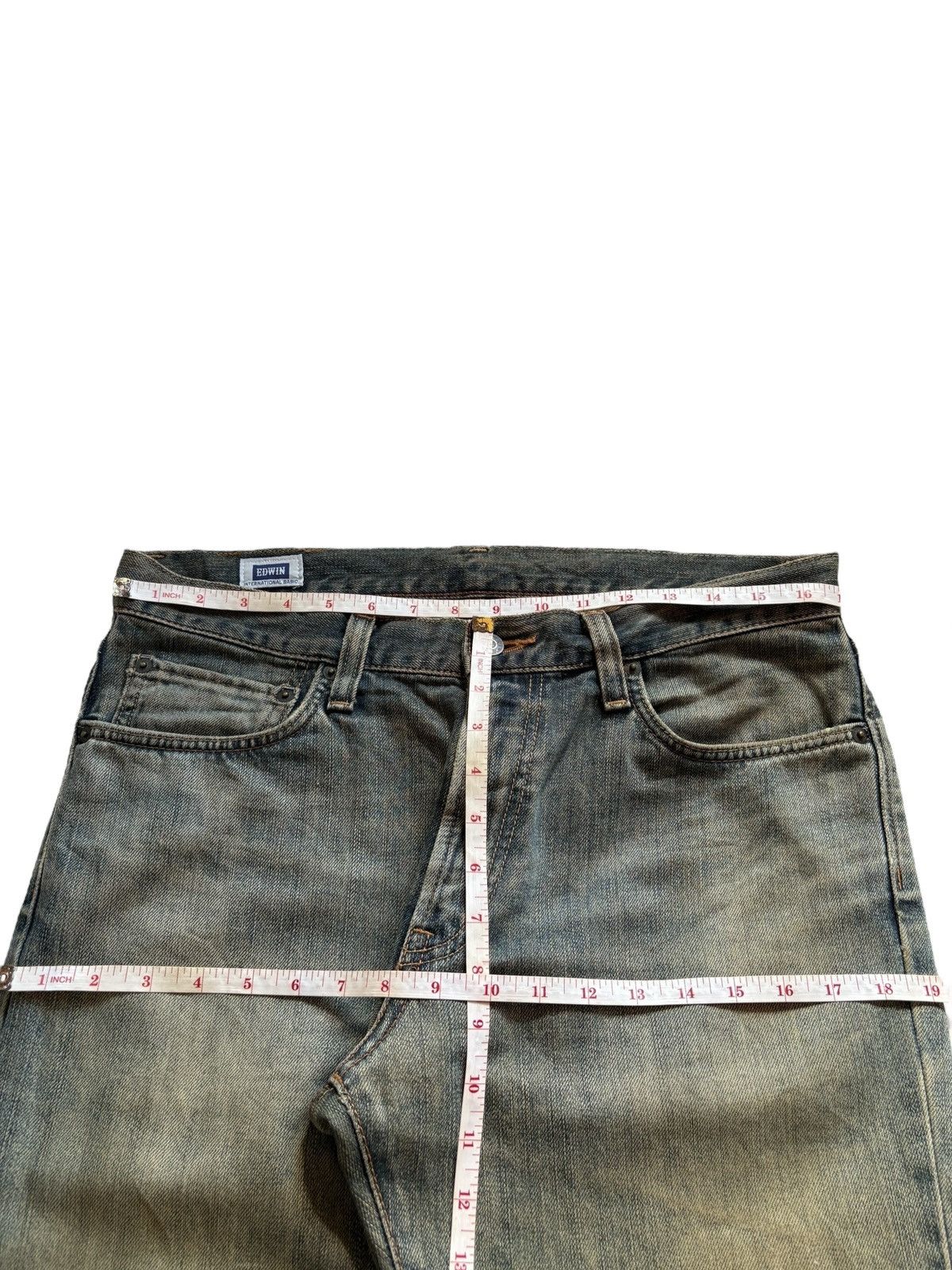 Edwin × Japanese Brand Vintage Edwin 403 Rusty Mud Wash Distressed Rip Loose Jean Size US 34 / EU 50 - 12 Thumbnail