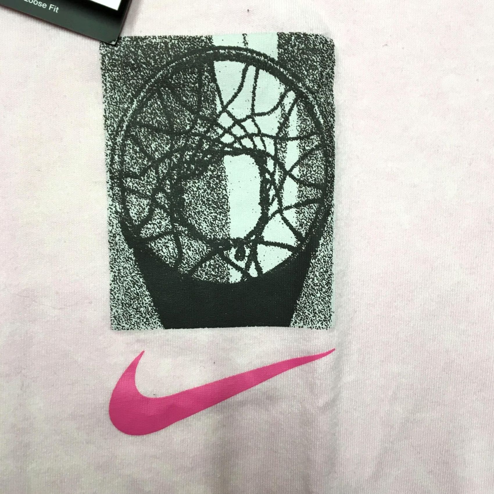 Nike Nike Shirt Mens XL Pink Basketball Hoop Grid Graphic Loose Fit Tee Swoosh Size US XL / EU 56 / 4 - 4 Thumbnail