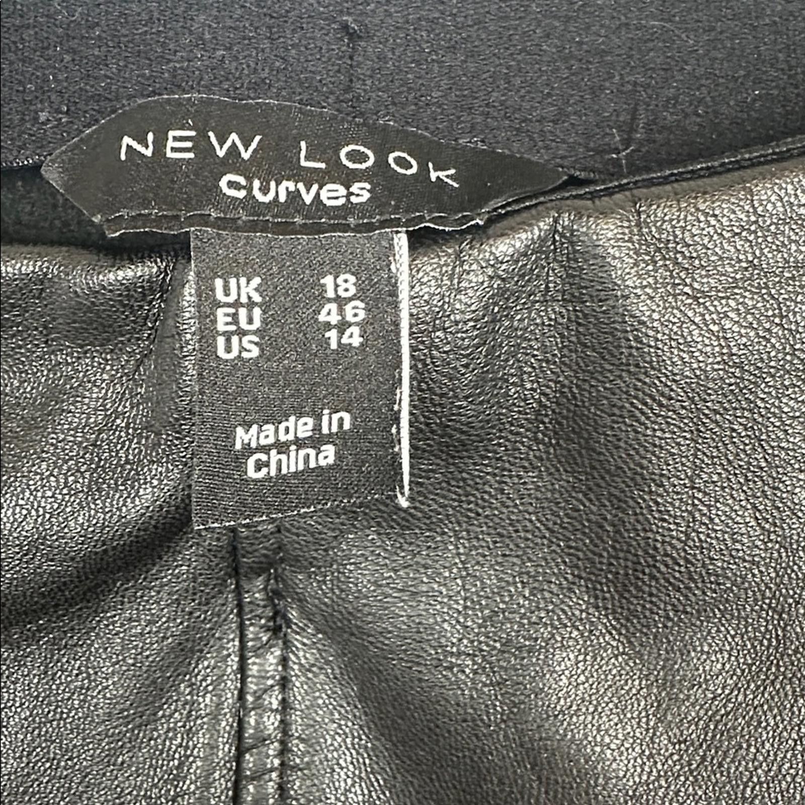 New Look New Look Curves sz 14 Black faux leather Cozy Lined Size 36" / US 14 / IT 50 - 4 Thumbnail