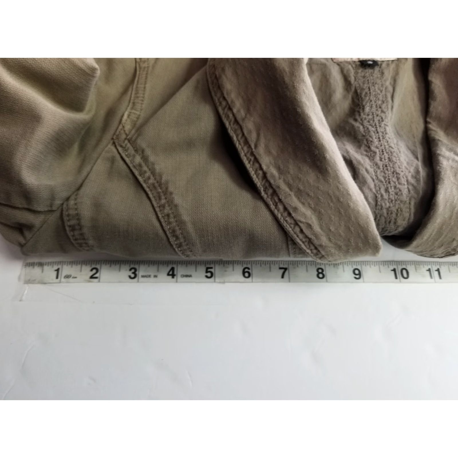 Sanctuary Sanctuary Denim Utility Jacket Shirt Women S Brown Khaki Button up Made In USA Size S / US 4 / IT 40 - 3 Thumbnail