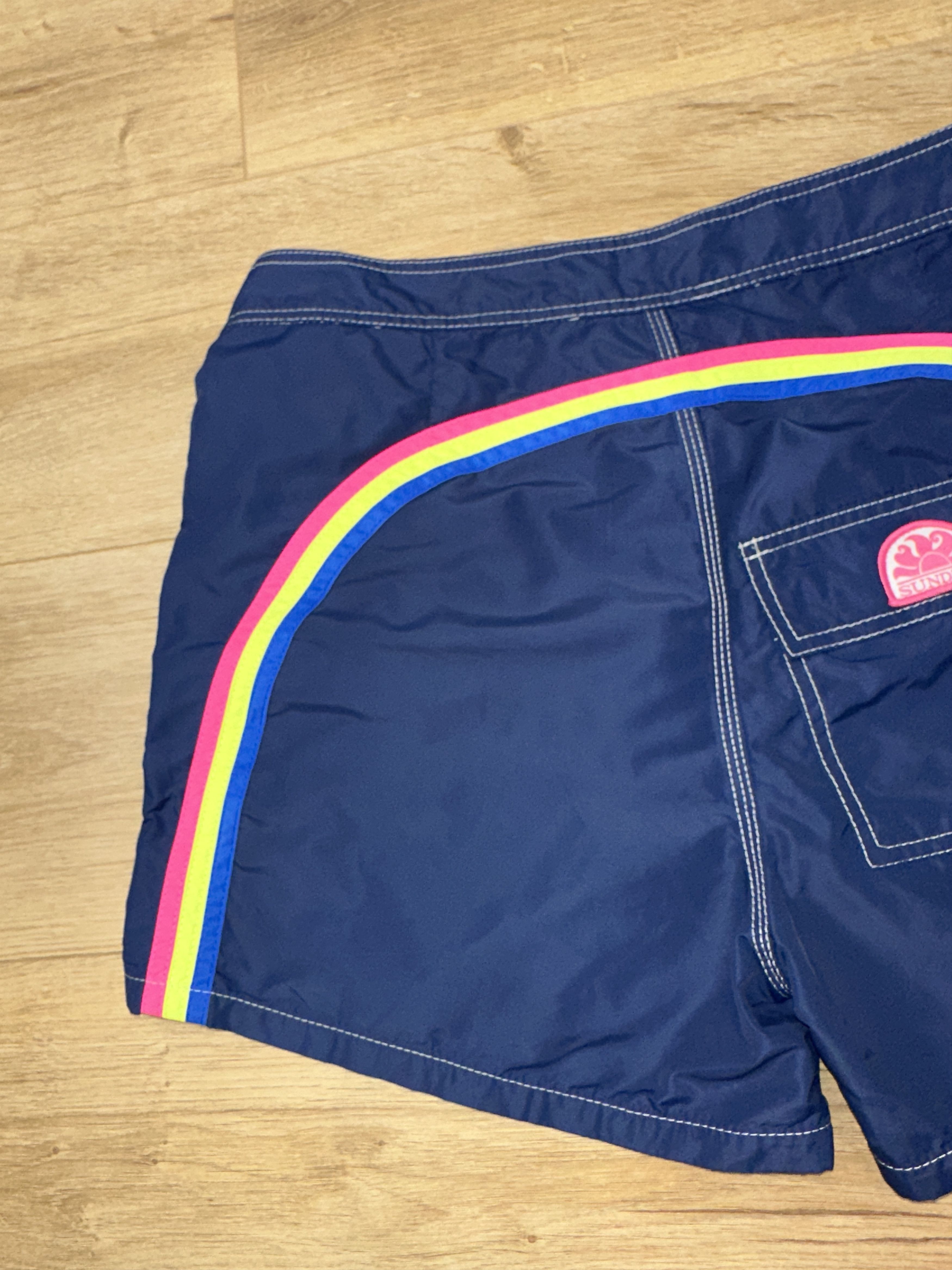 Sundek Sundek 33 Rainbow Striped Swim Shorts Surf Trunks Size 33 Size US 33 - 9 Thumbnail