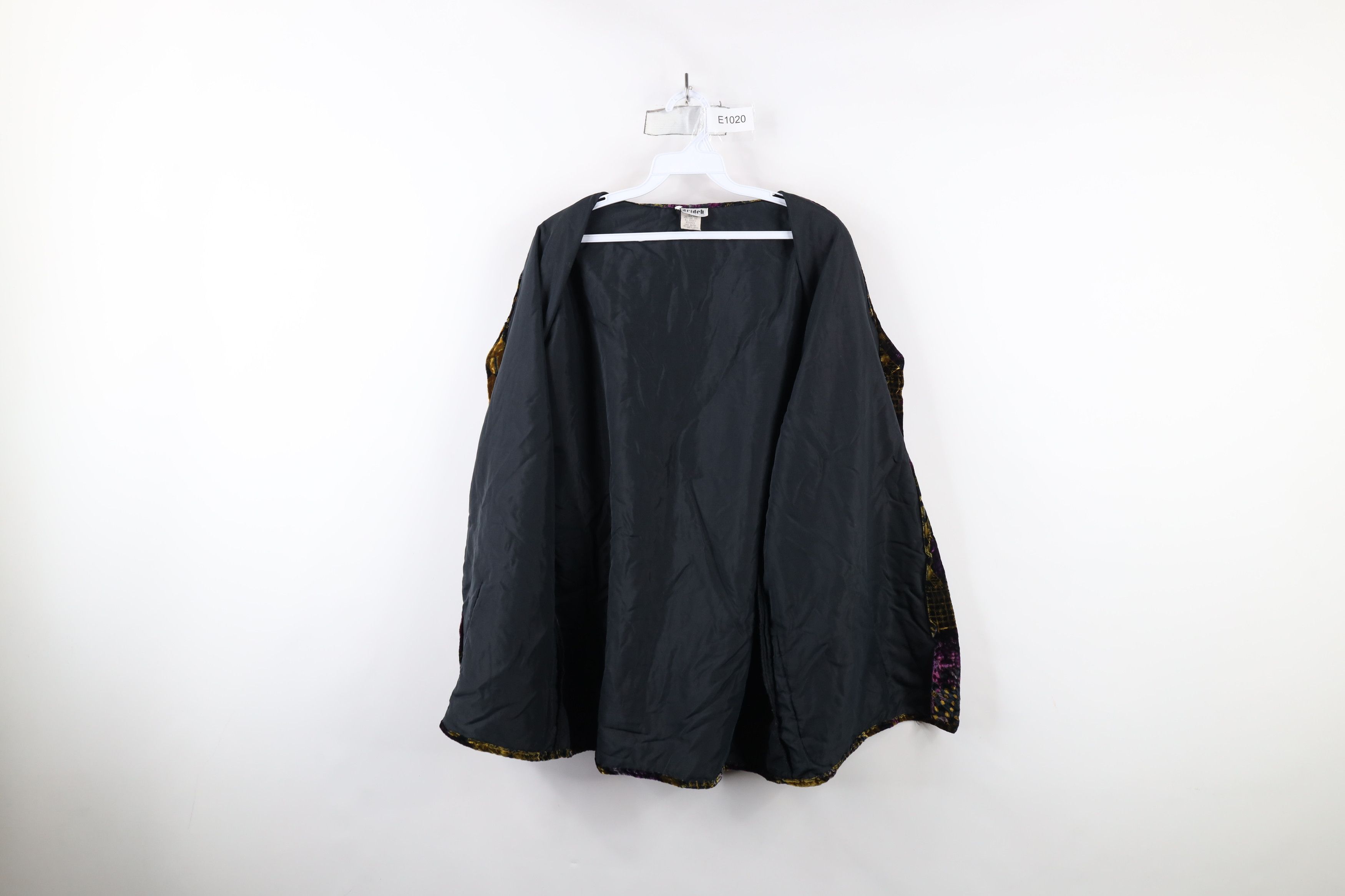 Vintage Vintage 90s Streetwear Velour Abstract Button Jacket USA Size XL / US 12-14 / IT 48-50 - 11 Thumbnail