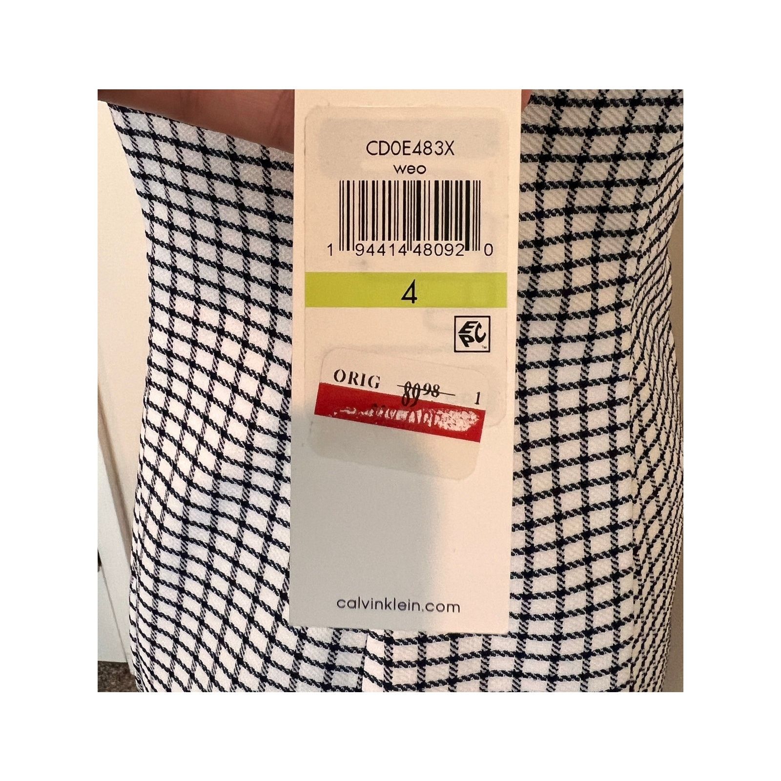 Calvin Klein Calvin Klein Sleeveless Plaid Sheath Dress Size 4 NWT Size S / US 4 / IT 40 - 8 Thumbnail