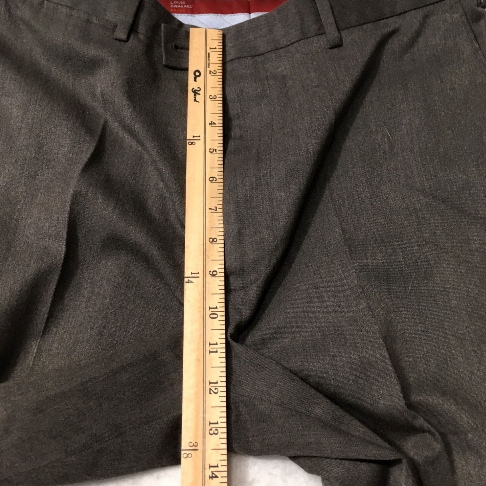 Vintage Louis Raphael Mens Pants 34 X 30 Gray Comfort Wedding Dress Slacks Size US 34 / EU 50 - 5 Thumbnail