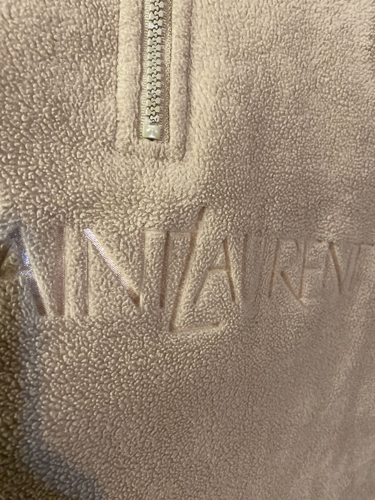 Yves Saint Laurent Fleece YSL Sweatshirt 1/4 Quarter Zip Big Logo Sweater Size US L / EU 52-54 / 3 - 12 Thumbnail