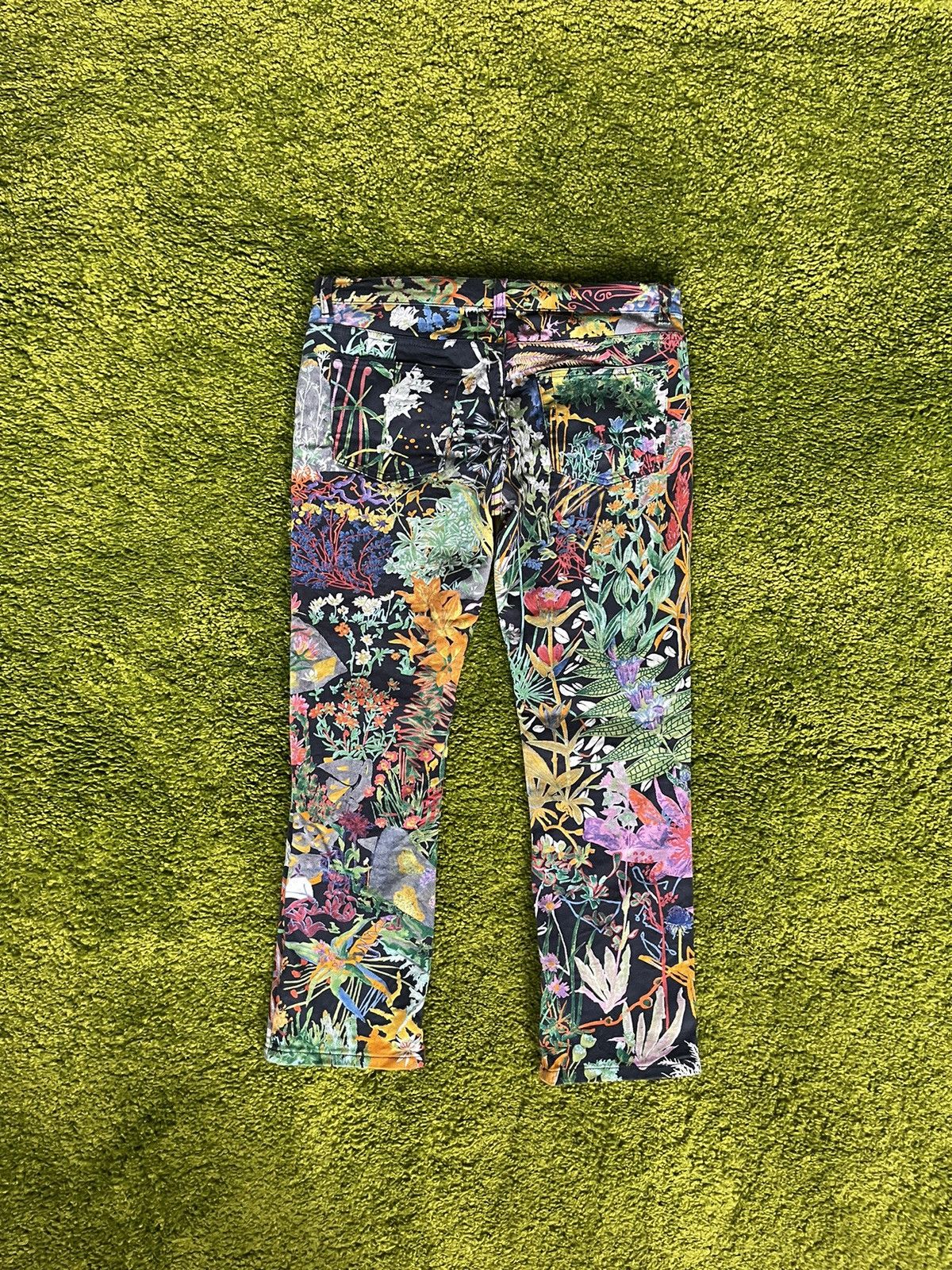 Helmut Lang Helmut Lang SS05 archive runway floral pattern jeans denim Size 28" / US 6 / IT 42 - 3 Thumbnail