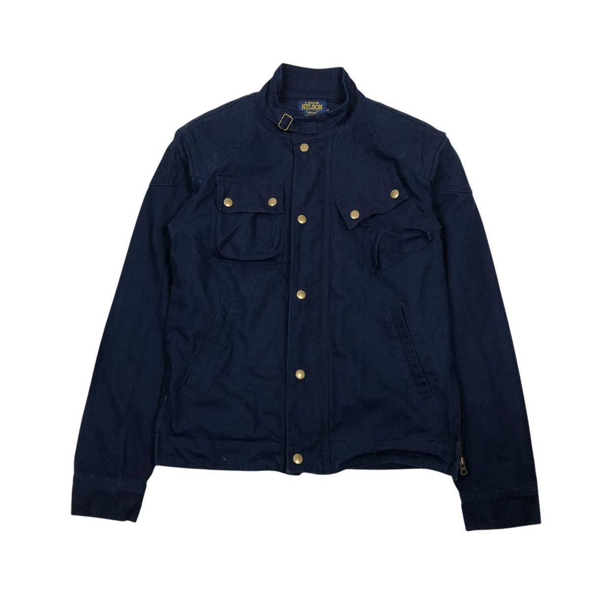 Japanese Brand 🔥VINTAGE CHORE BIKER JACKET CAFE RACER NELSON JAPAN Size US L / EU 52-54 / 3 - 1 Thumbnail