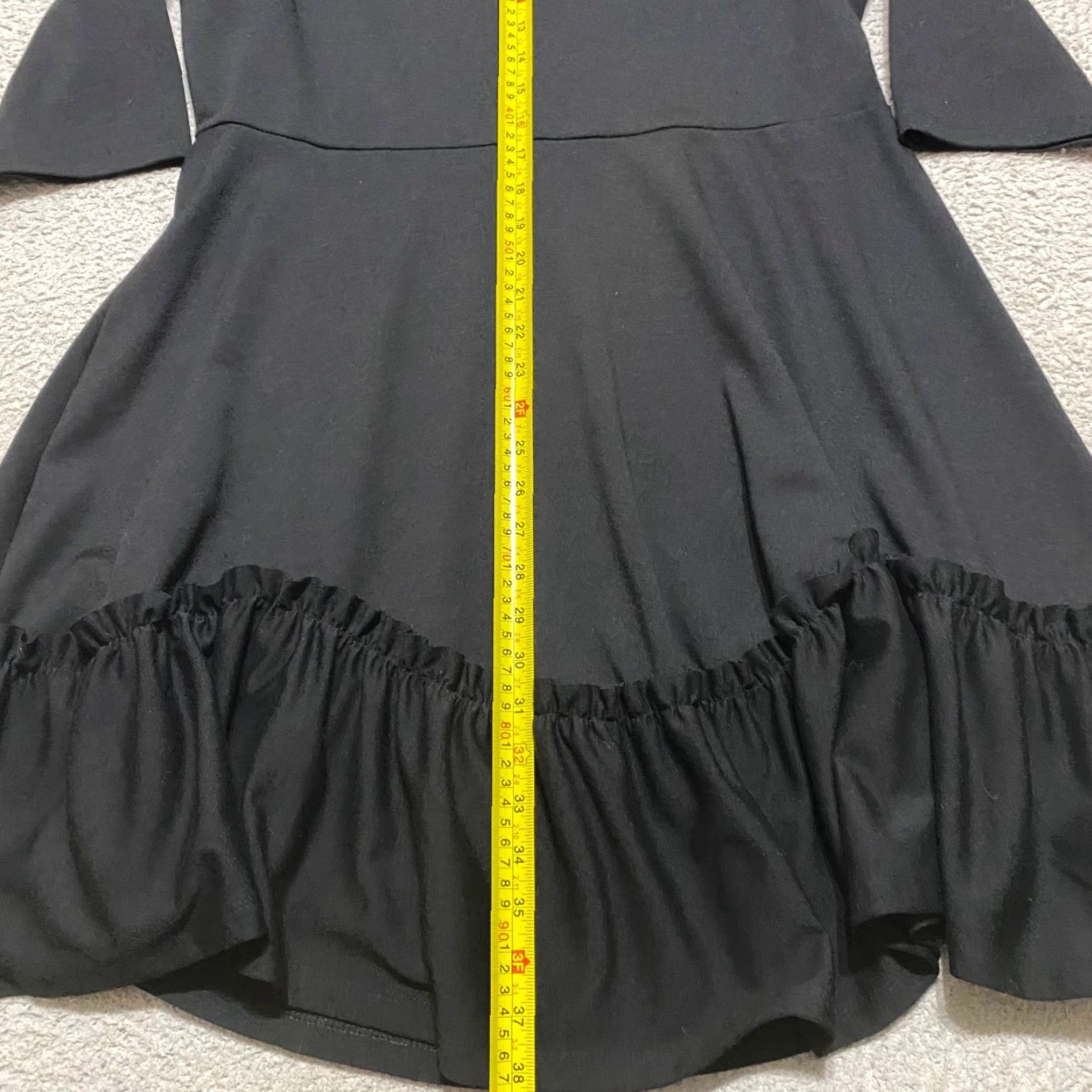 Gap Gap Dress Womens 18 Black Midi 3/4 Sleeve Round Neck A-Line Gap Size 40" / US 18 - 6 Thumbnail