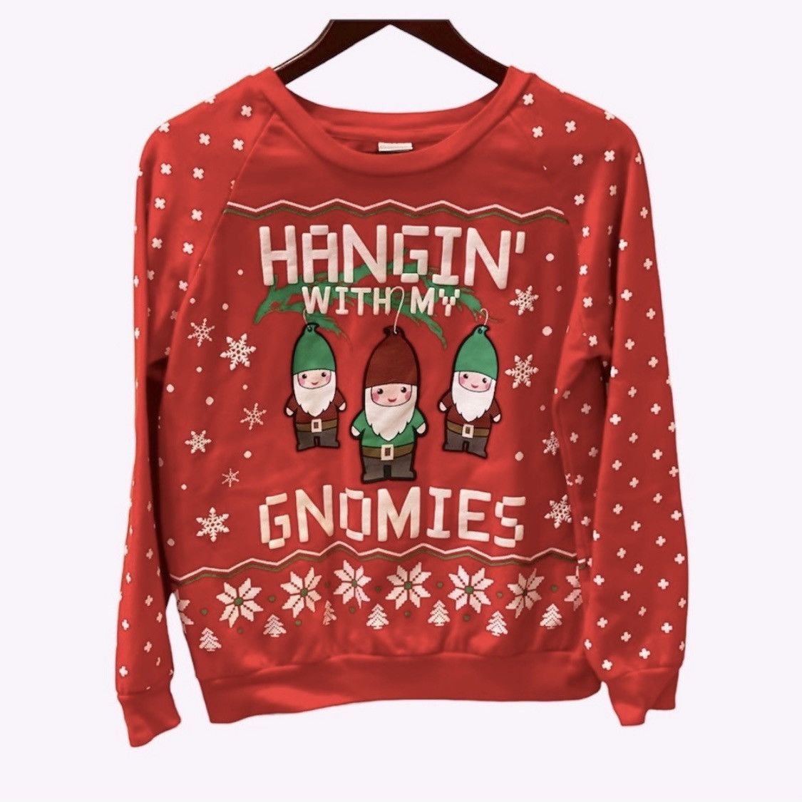 Vintage Retro Ugly Christmas Sweater Sweatshirt Gnomies M Size M / US 6-8 / IT 42-44 - 1 Thumbnail