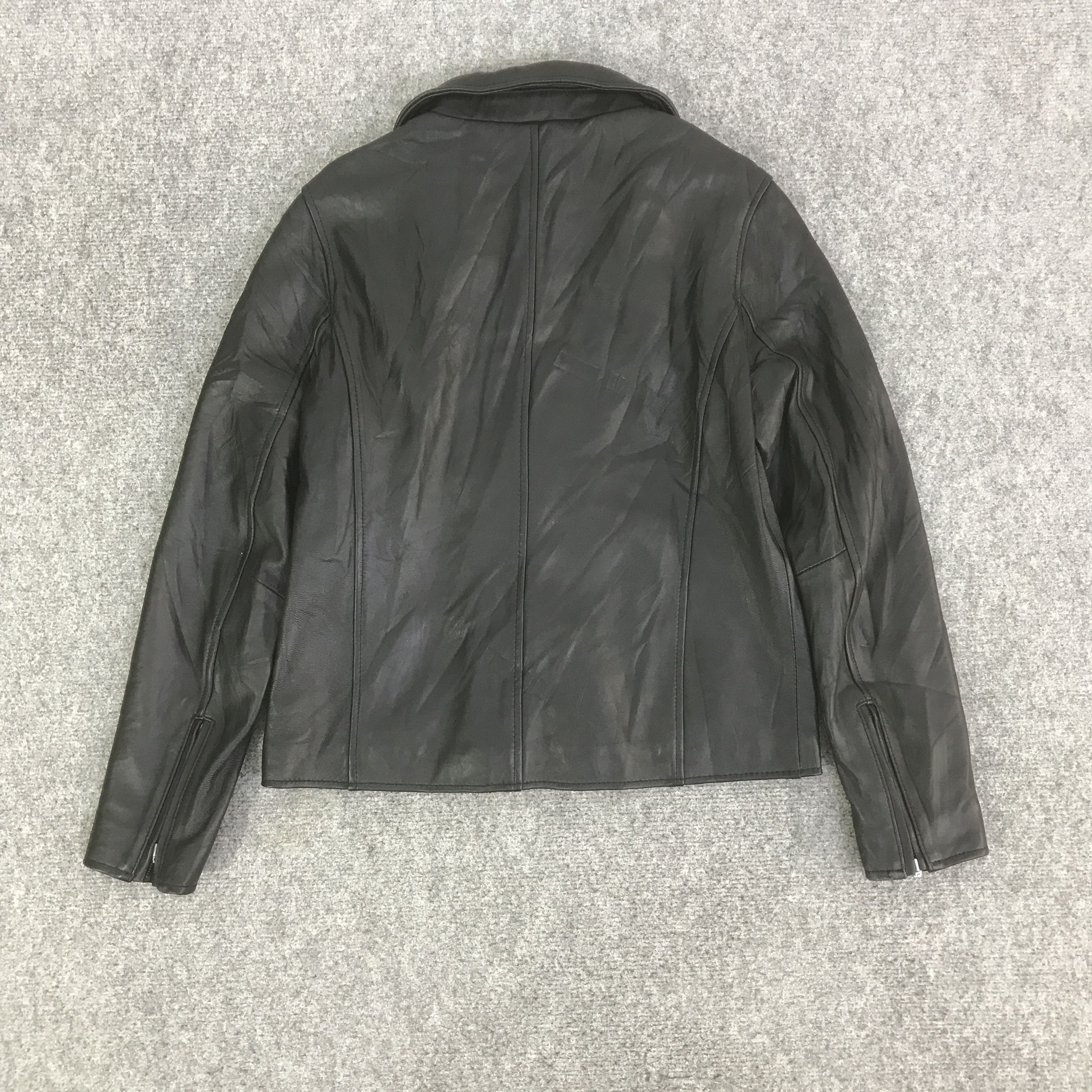 Japanese Brand URBAN RESEARCH BLACK LEATHER JACKET K132B16 Size US S / EU 44-46 / 1 - 3 Thumbnail