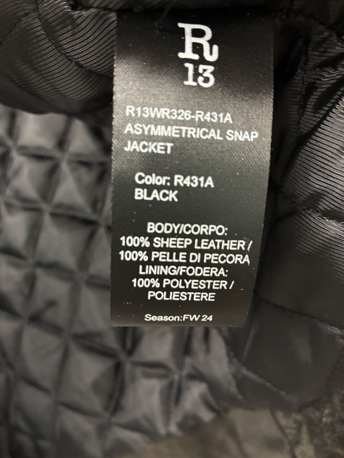 R13 Asymmetric Snap Biker Jacket medium Size US M / EU 48-50 / 2 - 12 Thumbnail