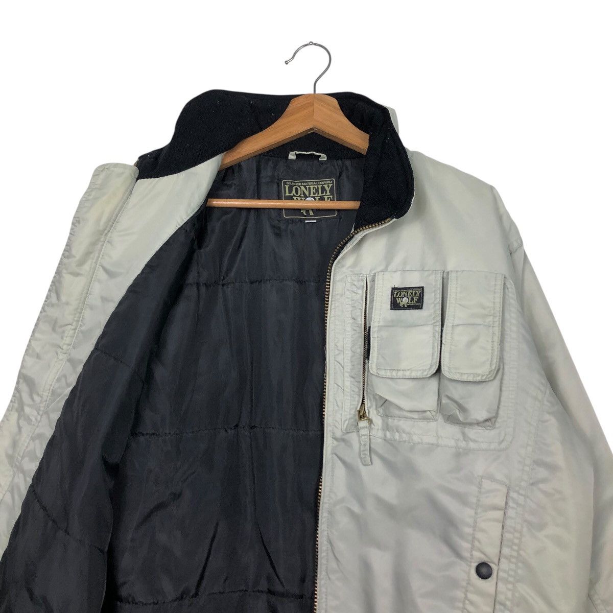Japanese Brand 📌Vintage Bomber Jacket Tactical Design Lonely Wolf Size US M / EU 48-50 / 2 - 12 Thumbnail