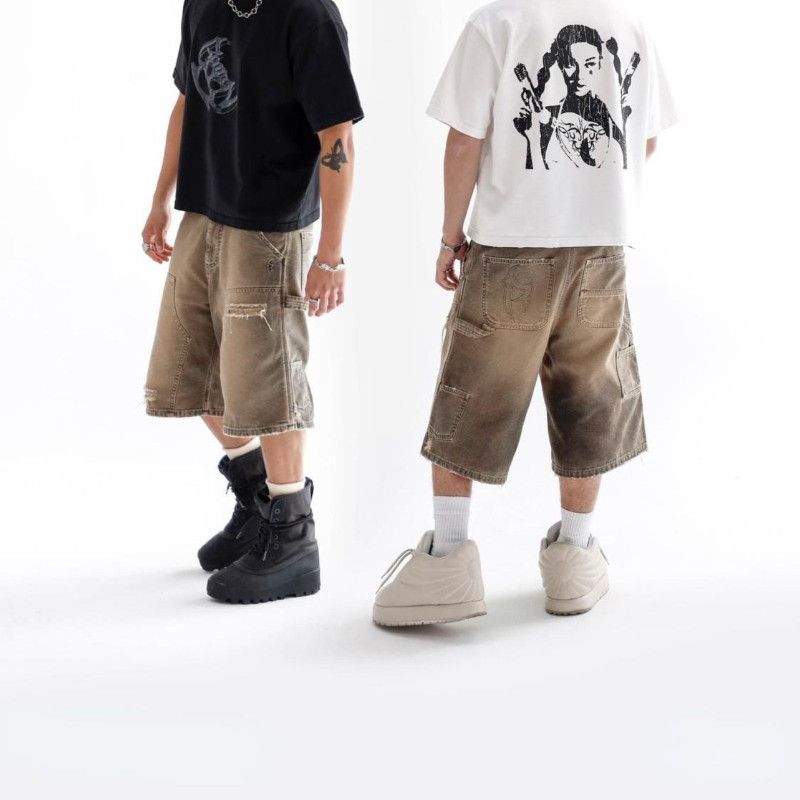 Vintage Skate Hiphop Cargo Shorts Size US 31 - 2 Thumbnail