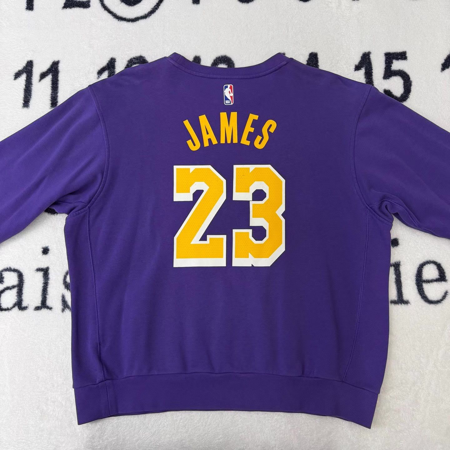 Nike Nike Jordan LeBron James Lakers #23 Sweatshirt Q10 Size US XL / EU 56 / 4 - 3 Thumbnail