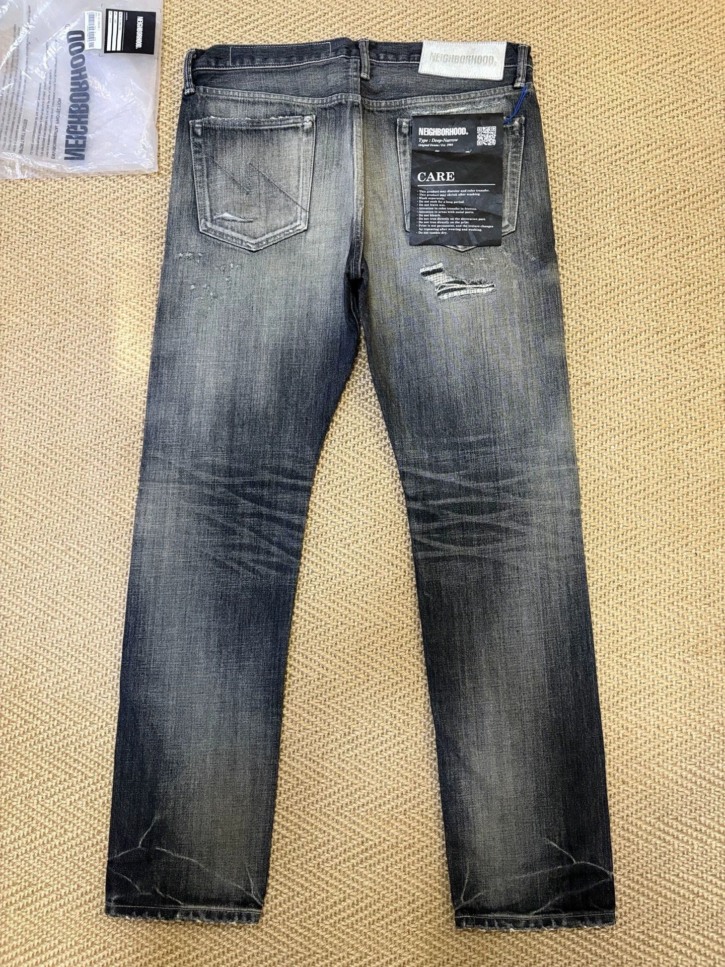 Neighborhood Neighborhood 22AW Blue Line Cut Black Washed Jeans L New Size US 34 / EU 50 - 2 Thumbnail