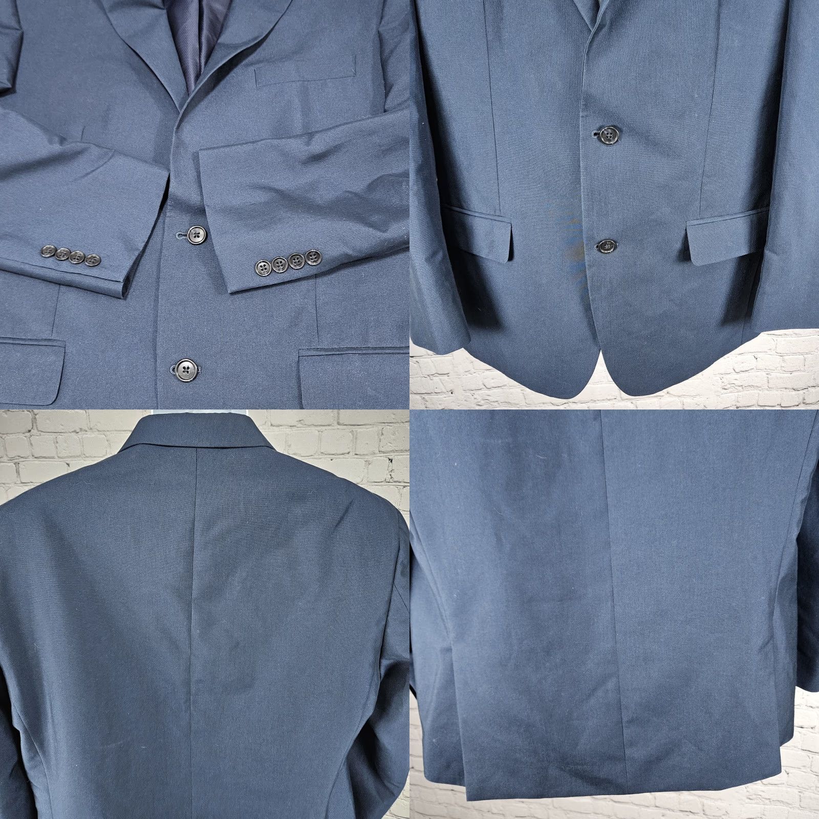 Doublet Andrew Fezza Navy 2 Button Double Vented Notch Blazer Sport Coat Jacket 42R Size 42R - 8 Thumbnail